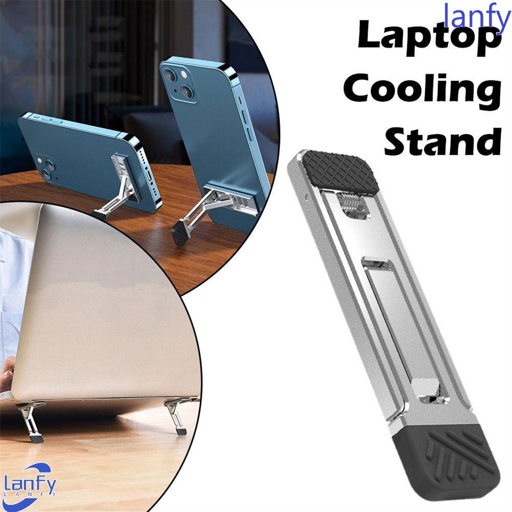 Lanfy Dudukan Laptop Untuk Laptop Notebook Tablet Pc Stand Invisible Cooler Footpad Standing Cooler Notebook Holder Meja Notebook Dukungan Phone Holder