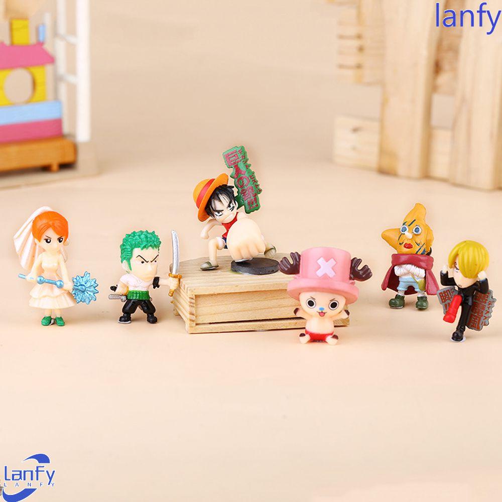 Lanfy Monkey D Luffy Collection Mainan Mini Sanji Anime PVC Roronoa Zoro