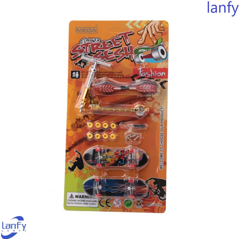 Lanfy Papan Jari Mini Hadiah Ulang Tahun Kolektor Hadiah Mini Skateboard Jari Skuter Profesional Skateboard Fingerboard Mainan Edukasi Anak Hadiah Model Skateboard