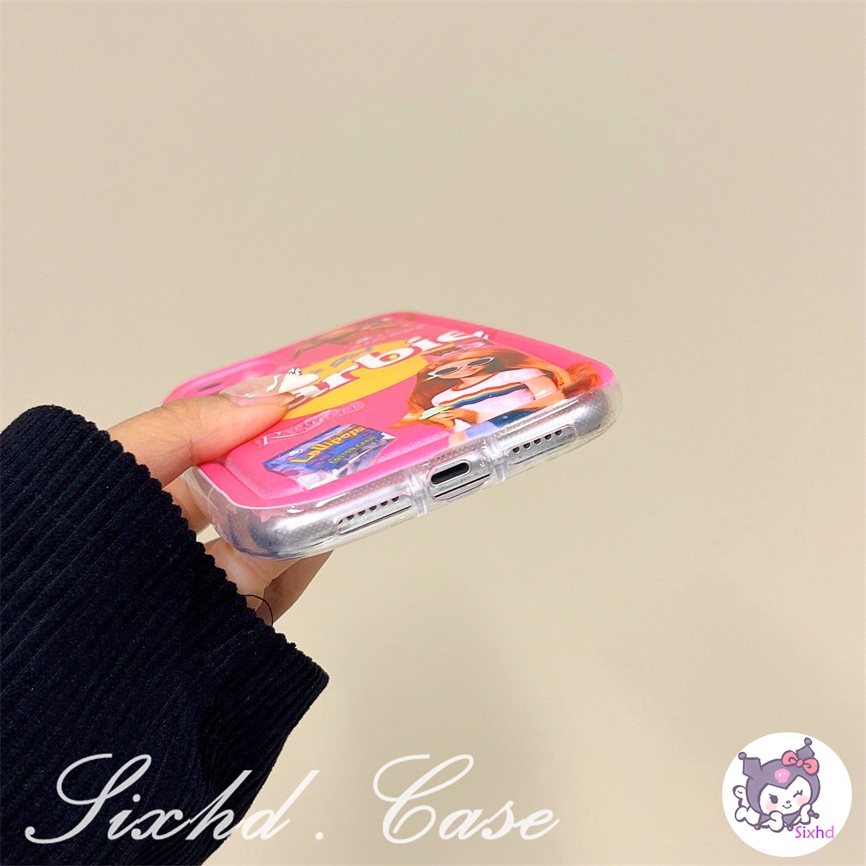 IPHONE Gadis Barbie Lucu Kompatibel Untuk Iphone14 13 12 11 Pro Max SE 2020 X Xr Xs Max8 7 6 6s Plus AirBag Phone Case TPU Lembut Shockproof Cover Pelindung