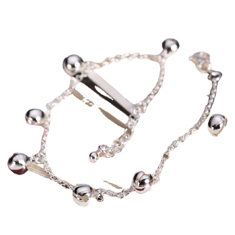 Goldkingdom Aksesoris Perhiasan Fashion Ready Stock Cute Bell Silver Plated Kaki Rantai Edisi Wanita Perak Retro Fashion