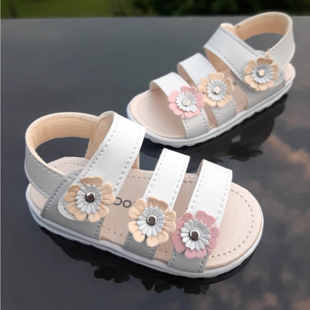 Sandal Tali Anak Perempuan TOKOERS SA04 - Motif Bunga - Kualitas Import