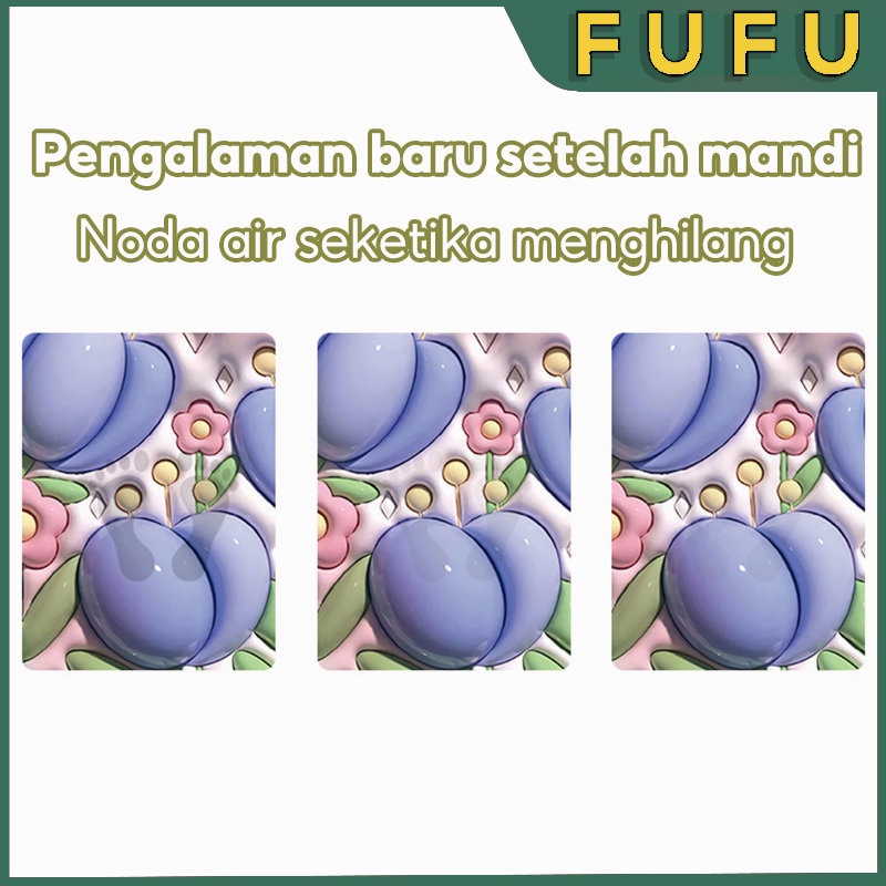 FUFU keset kaki 3D / Keset kamar mandi / Keset 3D motif timbul / Keset kaki karakter