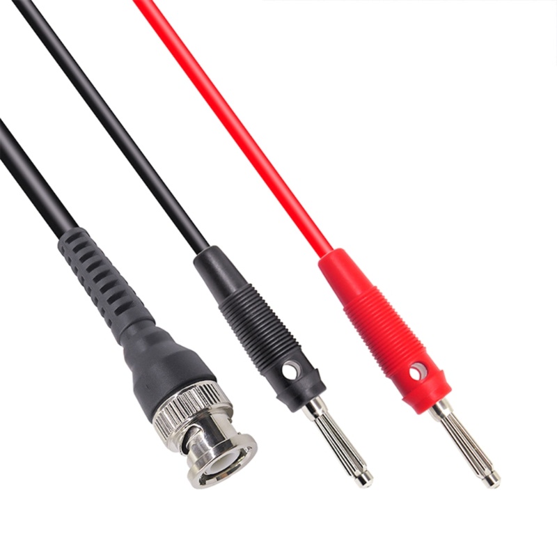 Cre Compatible-Untuk Osiloskop Sinyal-Generator BNC Ke Dual 4mm Stackable Shrouded Banana Plug Dengan Test Leads-Proba C