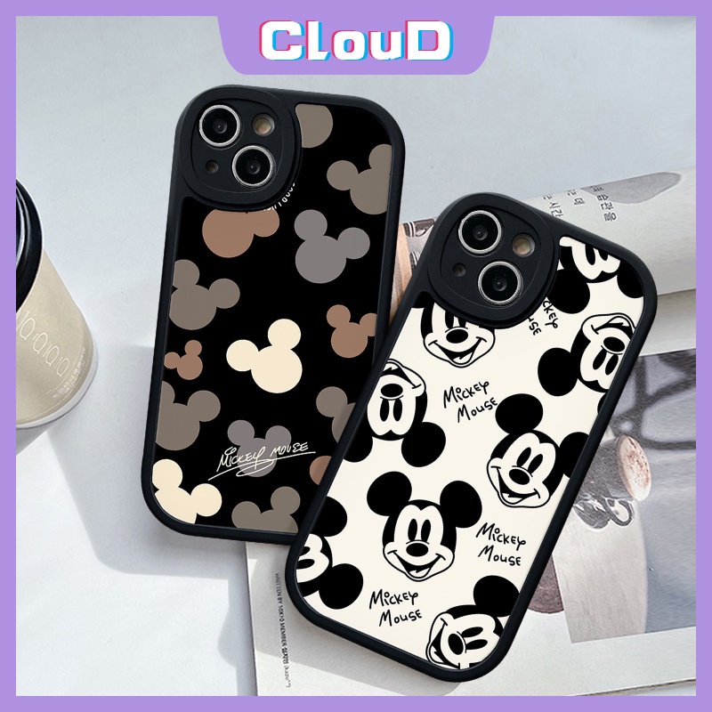 IPHONE Kartun Disney Lucu Mickey Mouse Case Kompatibel Untuk Iphone11 14 12 13 Pro Max7 8 6s 6 Plus XR 7Plus X XS Max SE 2020 Lembut Tpu Pasangan Ponsel Cover