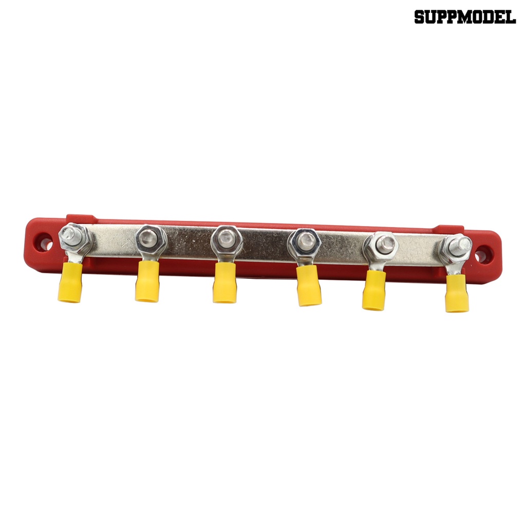 [SM Otomatis] 1set Bus Bar Blok Flame Retardant Base 4-Way 150A Heavy Duty Plug And Play Baris Tunggal Busbar Terminal Block Mobil Pasokan