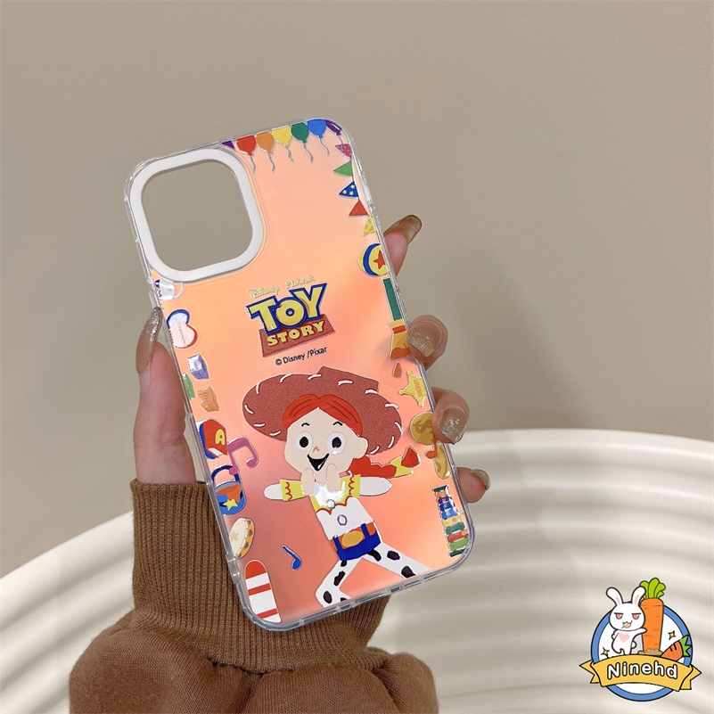 Casing iPhone Laser Gradasi Kompatibel Untuk Iphone14 13 12 11 Pro Max X Xr Xs Max8 7 Plus SE 2020 Toy Story Mania Casing Ponsel Anti Jatuh Glossy Shockproof Matte Hard Case Penutup Belakang