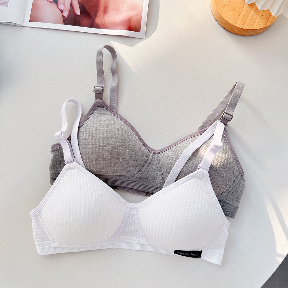 Victoria BH Bra motif garis lurus Push Up Style Senam Zumba Yoga Pakaian Dalam Wanita Import 9037