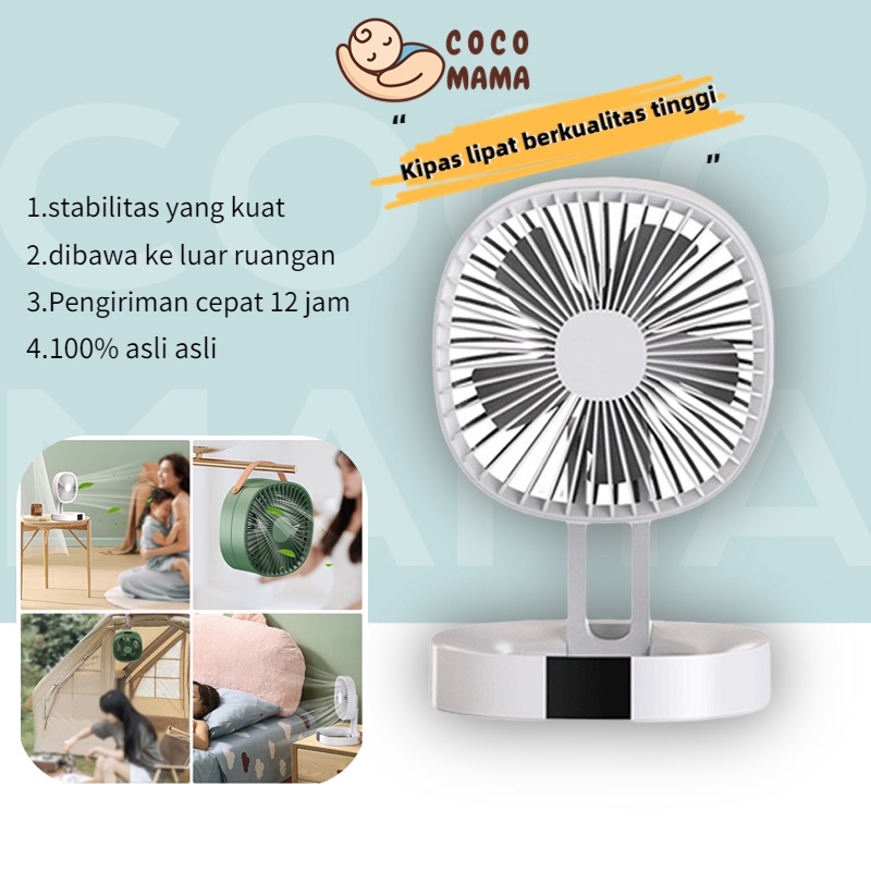 coco mama Kipas lipat usb pengisian kipas kecil desktop rumah kipas angin listrik volume udara besar