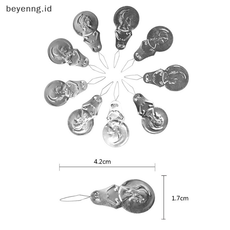 Beyen 50Pcs Bow Wire Threader Stitch Insertion Machine Alat Benang Jahit Tangan ID