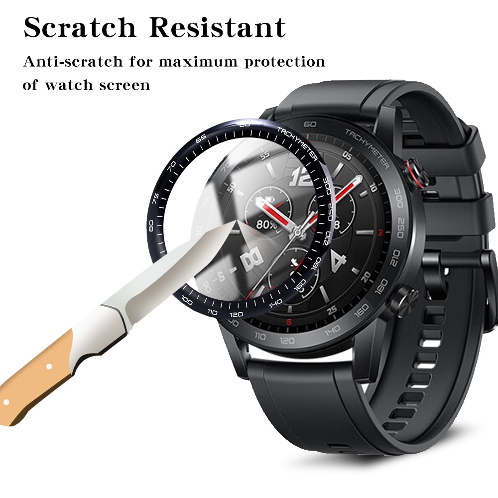 Untuk Honor Watch GS 3i Anti-Fingerprint Smart Watch Film Membran Komposit Cakupan Penuh Film Pelindung PMMA &amp; Tempered Glass &amp; TPU Screen Protector HD Watch Screensaver Film