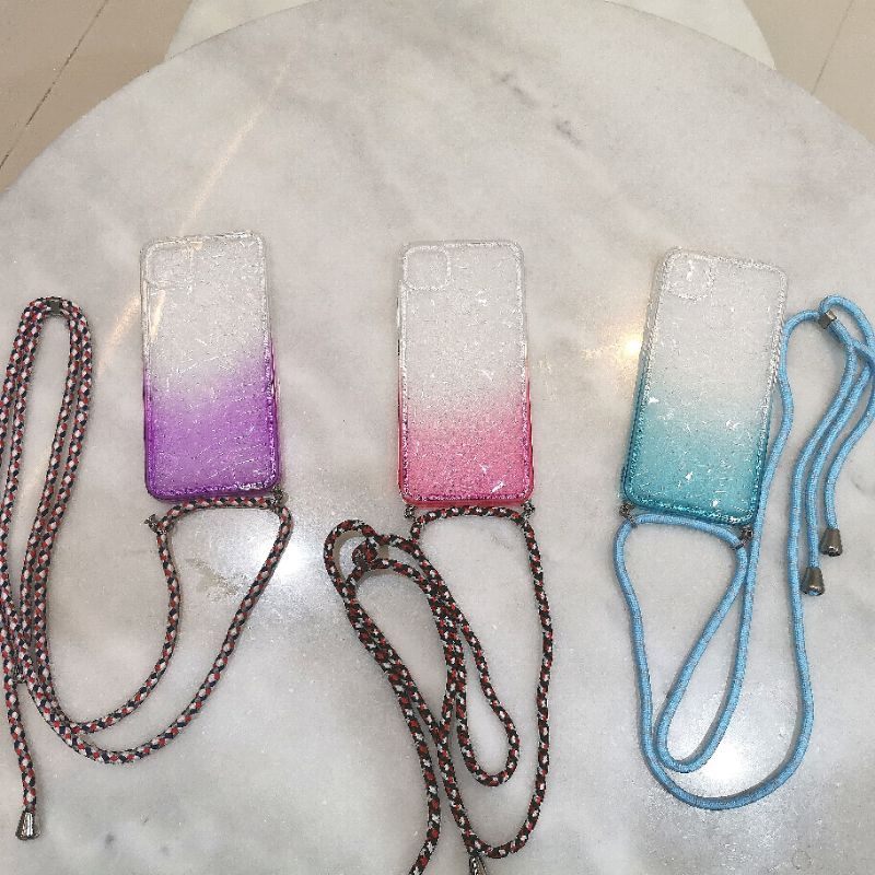 0004 VVV CASE SLING CASE DIAOMOND BERLIAN SAMSUNG A21S A14 A22 M22 M32 A34 A54  Casing diamond motek