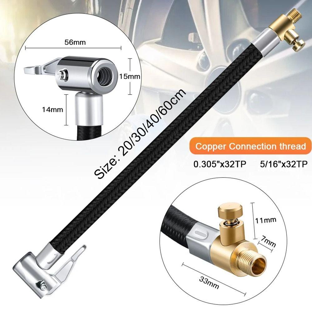 Populer Selang Inflator Ban Mobil New Sambungan Ban Pengunci Alat Perbaikan Ban Hose Air Chuck Tabung Ekstensi Pompa Angin