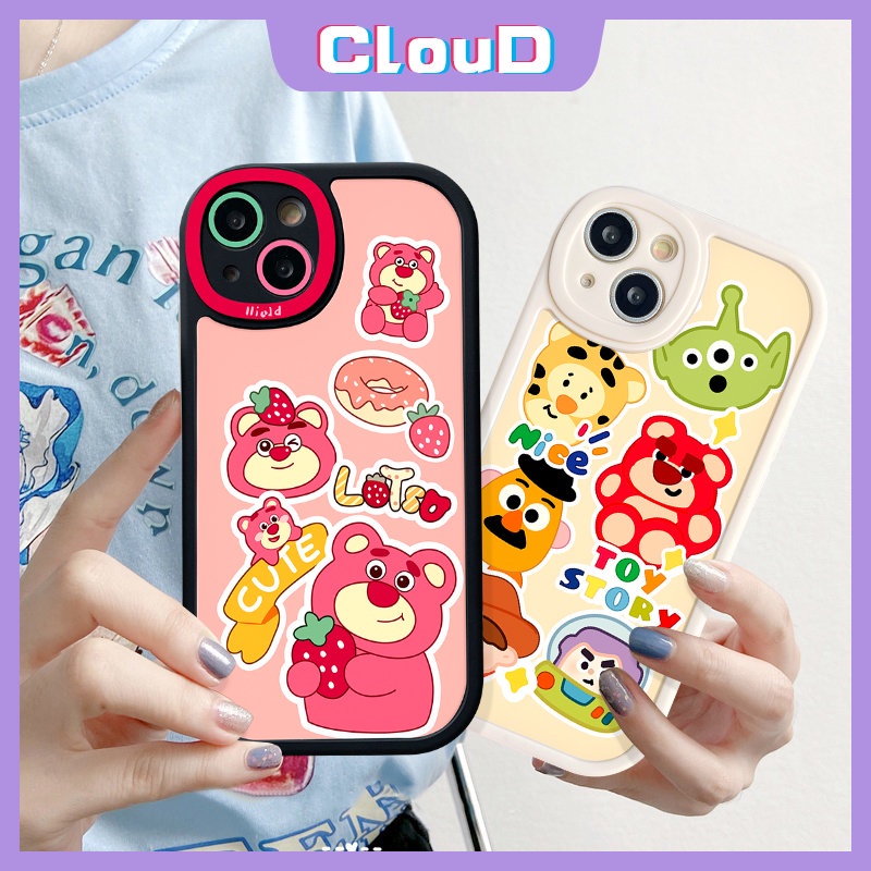 Kartun Strawberry Bear Manyo Casing Ponsel Untuk Infinix Smart6 5 Hot 10s 11s 10T 11 10 Lite Infinix Note8 Hot 10s 11 10T 11s 10 9play Cute Toy Story Lembut Tpu Penutup Belakang