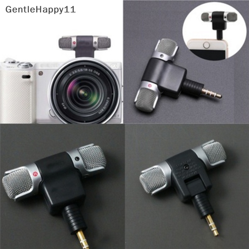 Gentlehappy New Universal Mikrofon Stereo Mini Mic Audio Untuk PC Laptop Notebook Talk 3.5mm id