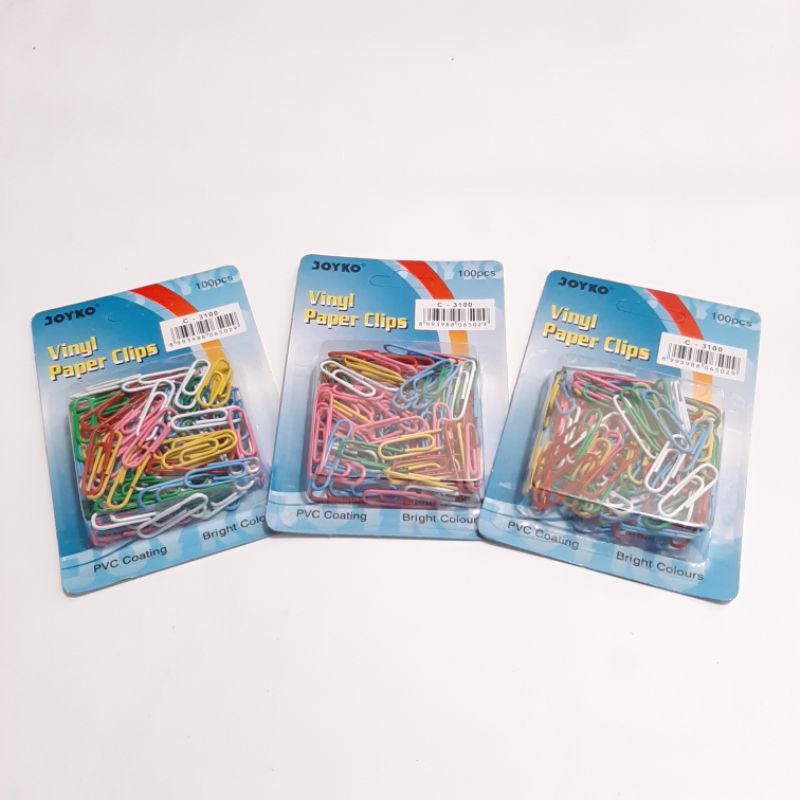 

VINYL PAPER CLIP COLOR PENJEPIT KLIP KERTAS WARNA JOYKO 2