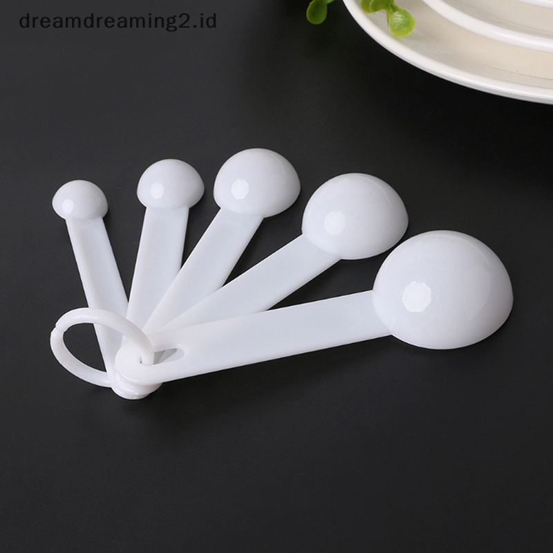 (drea) 5pcs Baking Cooking Tools Sendok Takar Plastik Measuring Ladle with Scale//