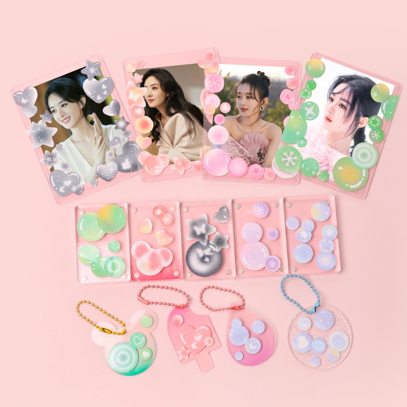 Kreatif Flash Bubble Seri Shiny Stiker Siswa Indah Scrapbook Deco DIY Guka Stickers