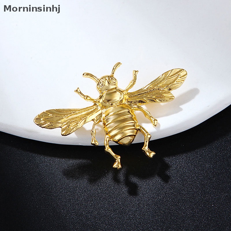 Mornin Retro Alloy Bee Bros Pin Untuk Wanita Pakaian Kerah Mantel Pesta Perhiasan Aksesoris id