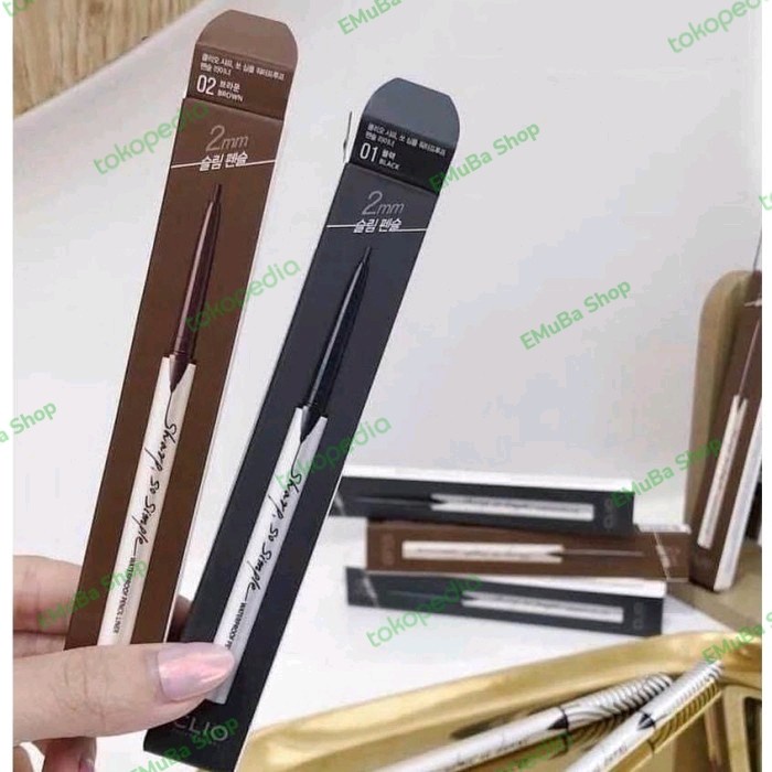 Clio Sharp So Simple Waterproof Pencil Eyeliner Crayon Eye Liner - choco brown