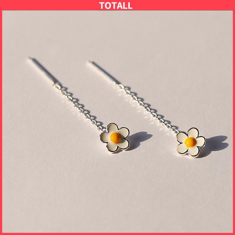 COD Pure silver elk candle earchain simple lovely earrings Girl Jewelry Gift S925-Totall