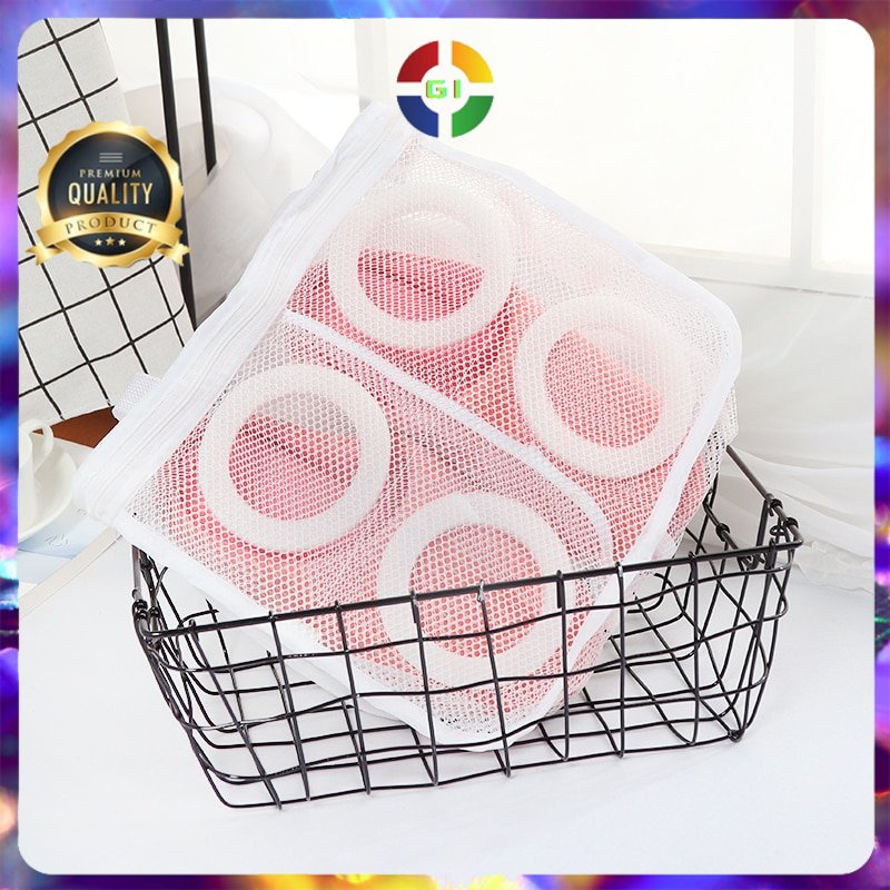 Kantong Mesin Cuci Laundry Shoes Washing Mesh Bag White