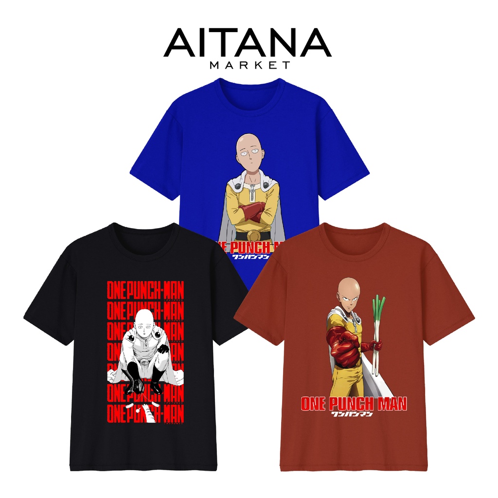 Baju Kaos Dewasa Anime One Punch Man Series Bahan Katun Combed 30s Premium