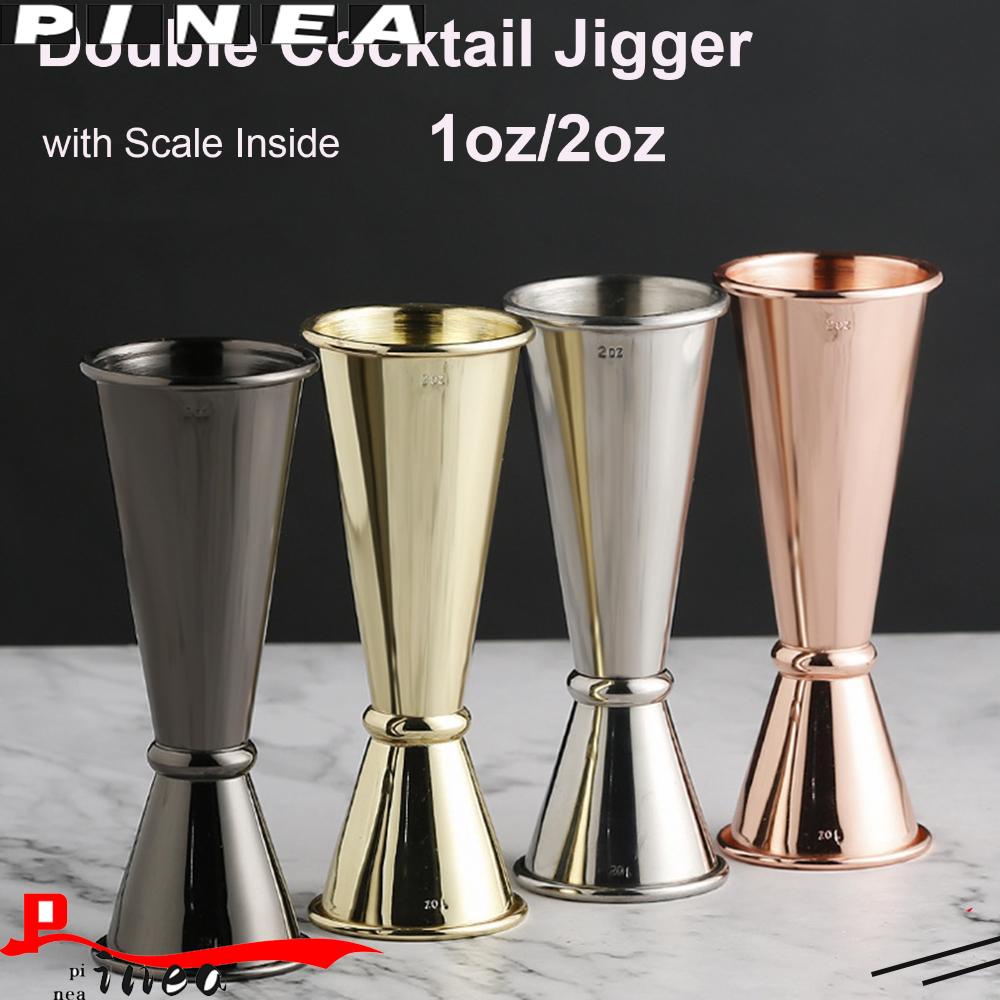 Nanas 1oz 2oz Double Cocktail Jigger Double Spirit Bartender Dual Design Semangat Minuman Stainless Steel