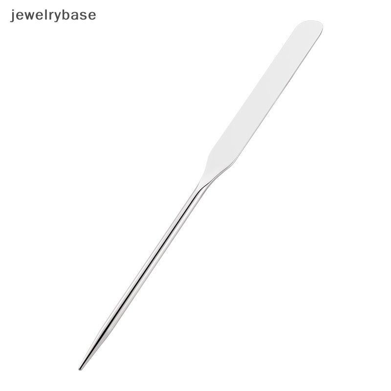 [jewelrybase] Spatula Toner Makeup Stainless Steel Mixing Stick Foundation Alat Pencampur Krim Butik