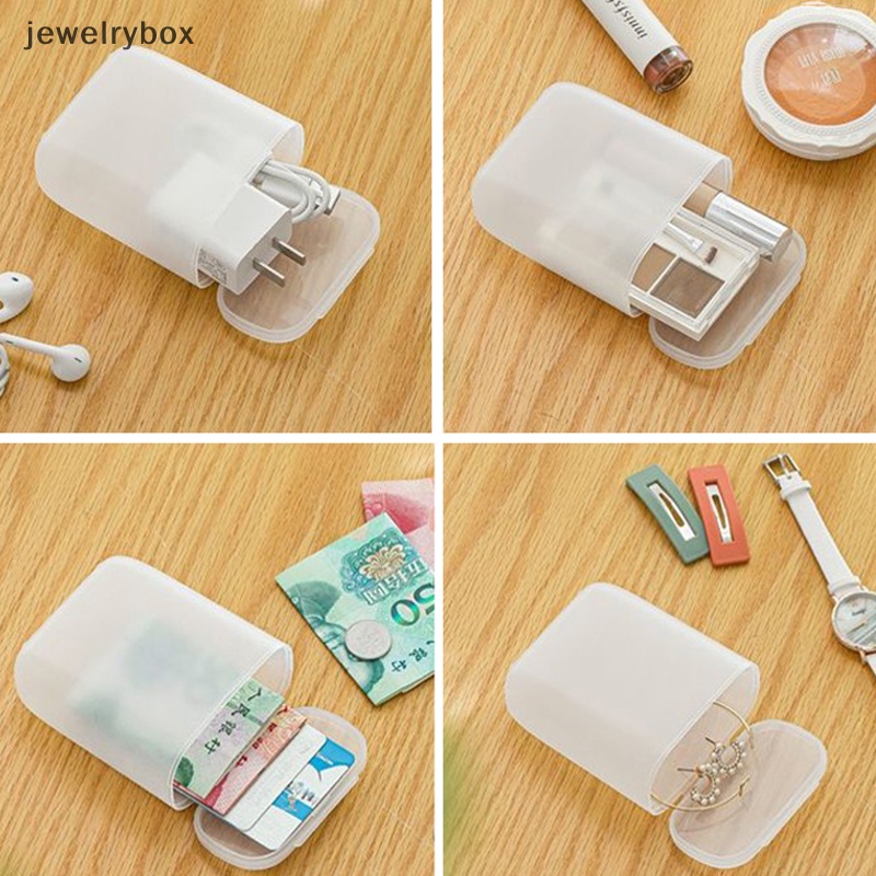 [jewelrybox] Ins Portabel Kawat Kabel Kotak Penyimpanan Perjalanan Headphone Perhiasan Koin Organizer Bin Laci Makeup Bibir Holder Penyimpanan Tahan Debu Butik