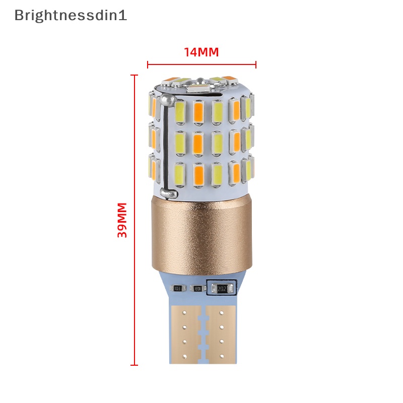 [Brightnessdin1] Lampu Sein LED Motor Mobil Dual Mode T10 Signal/Lampu Taman Warna Amber-Putih Butik