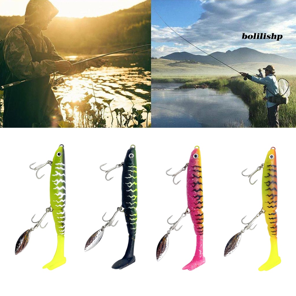 Bo-13cm/35g Lure Umpan 3D Simulasi Fisheye Tampilan Realistis T-Tail Desain Fleksibel Warna Terang Sangat Simulasi Bionic Soft Bait Fishing Lure Gadget Untuk Pecinta Memancing