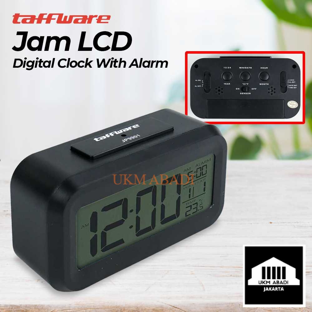 Jam LCD Digital Clock with Alarm Serbaguna  JP9901