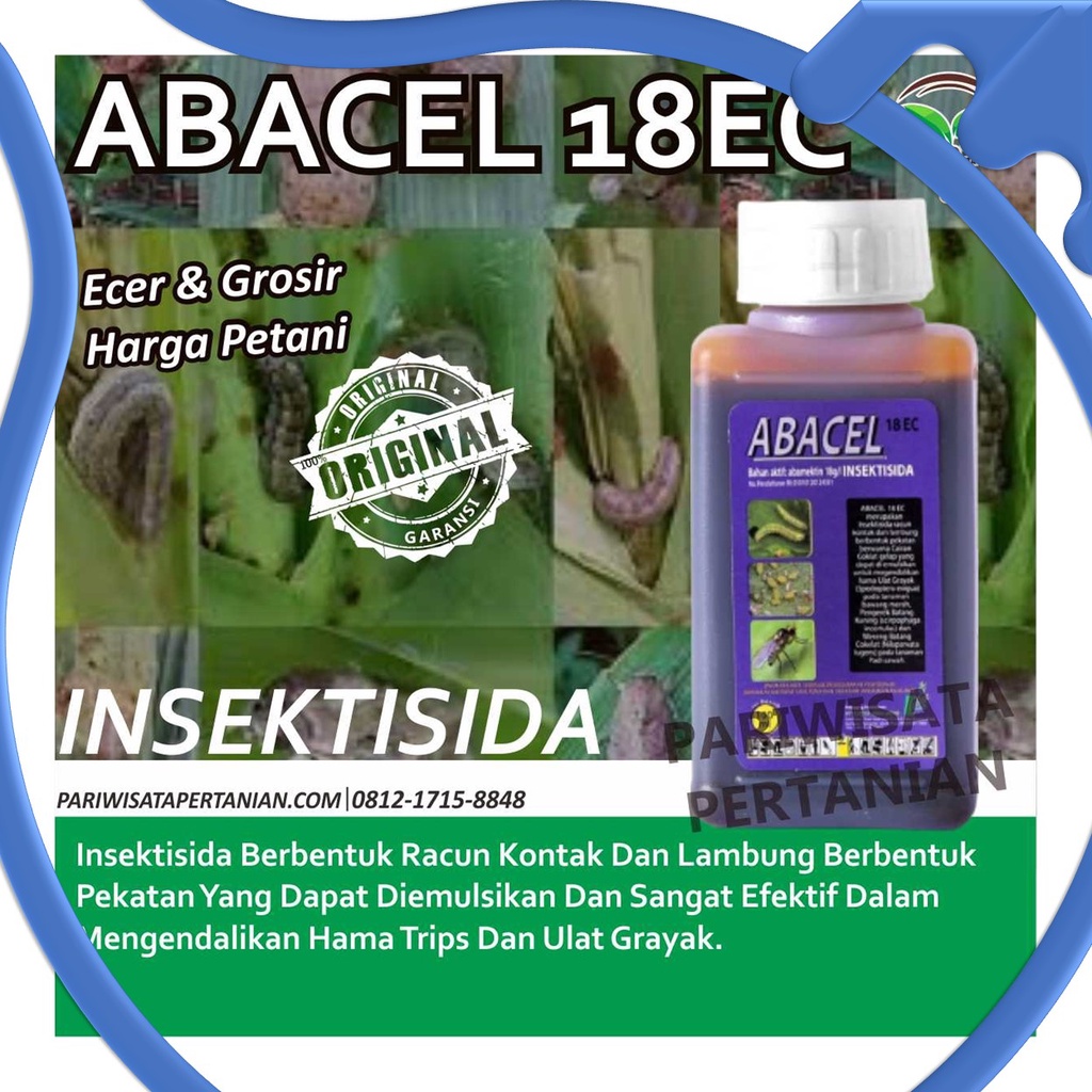 Abacel 18 EC 250 ML Bahan Aktif Abamectin 18 g/l Insektisida Kontak Obat Pestisida Hama Trip Trips U