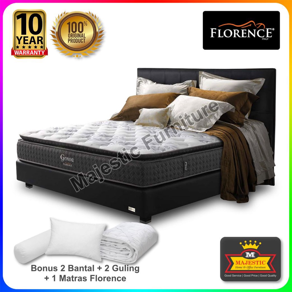Set Spring Bed - Florence Genoa Lazzaro Black - Jogja