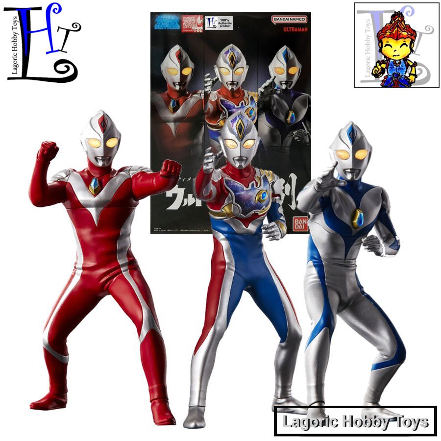 Ultra Luminous Premium Ultraman 8 Set Bandai Dyna Decker Set Mainan Figure