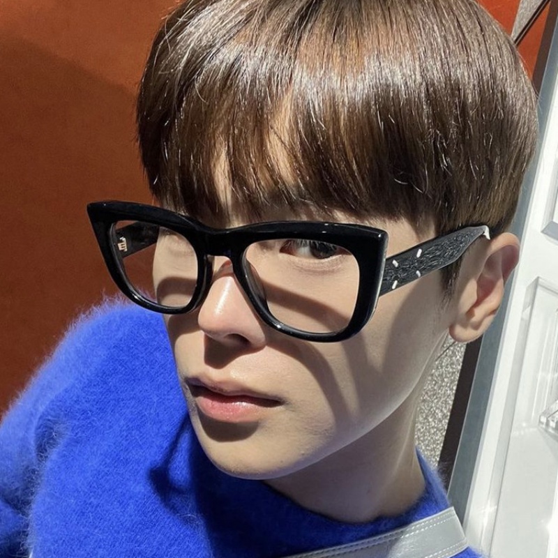 (YUZHU) Cyberpunk Oversized Frame Cat Eye Anti UV Sunglasses Korean Fashion Square Frame Anti Blue Light Eyeglasses