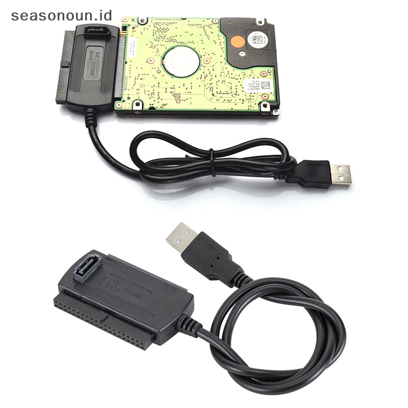 Seasonoun Kabel Converter Adapter USB 2.0 Ke IDE Untuk Hardisk 2.5 3.5 Inch HD.