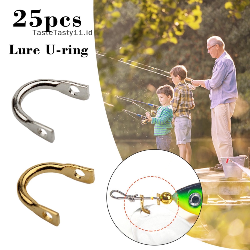 Tastetasty 25pcs Kuningan Mancing Clevis Easy Spin Spinner Clevis Alat Pemintal Sendok Pancing L.