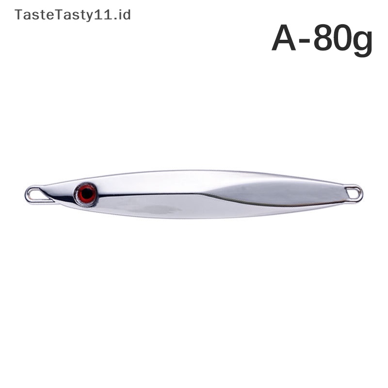 Tastetasty 1pc Umpan Pancing Laut Warna Silver 20g 30g 40g 60g 80g 100g 120g Jigging Lure Metal Fishing Lure Umpan Air Asin.