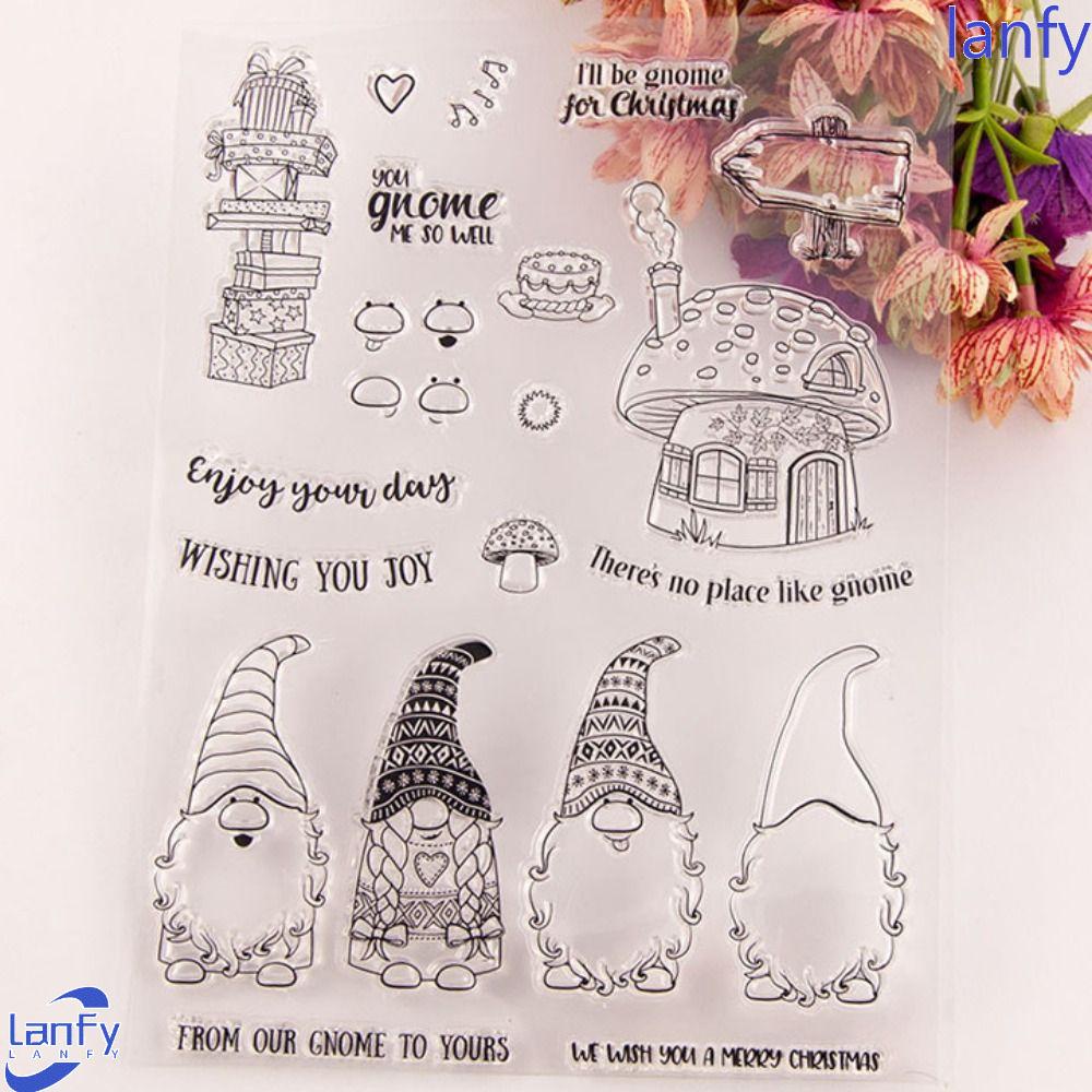 Lanfy Transparan Silicone Seal Lucu Kreatif Tahan Lama Album Kartu Hadiah Natal Scrapbooking DIY Lembut Handmade Tangan Rekening Seal