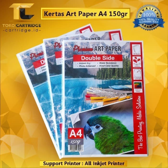 

[READY] Kertas Art Paper A4 150 gsm 50 Lbr Carton Artpaper Karton putih glossy