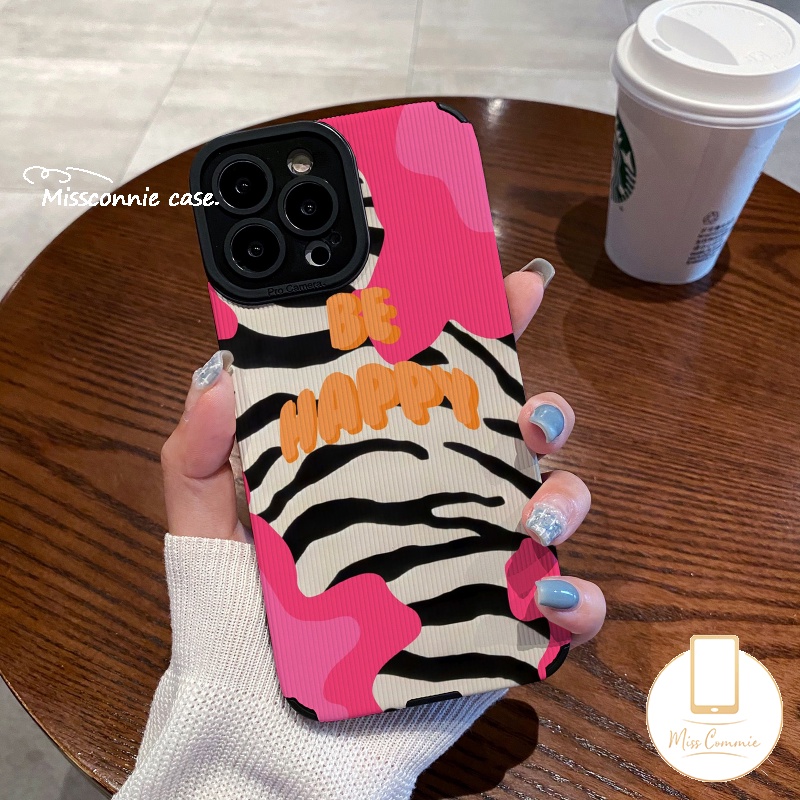 IPHONE Casing Ponsel Leopard Fashion Untuk Iphone7 8 Plus11 13 14 12 Pro Max X 7Plus XR XS Max Tekstur Kulit Mewah Motif Zebra Shockproof Silikon Lembut Tpu Cover