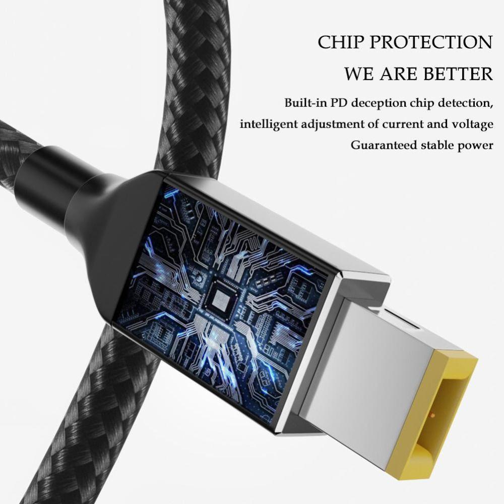 Populer Adaptor Konverter Kabel Fast Charging Tipe C Ke Steker Persegi Untuk Lenovo