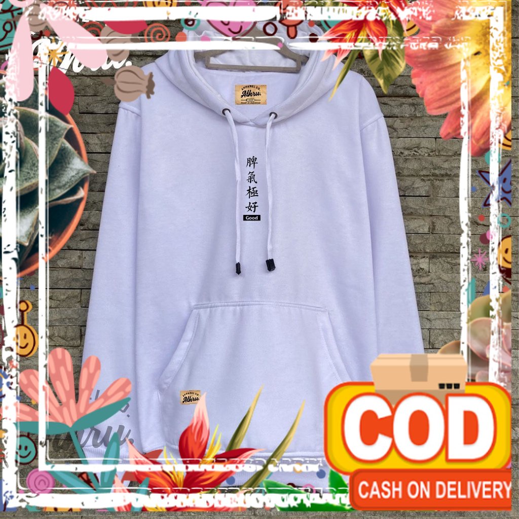 Sweater Pria Hoodie Distro Athru Sablon List Japanes Good Warna Putih Jaket Hoodie Pria Dan Wanita S