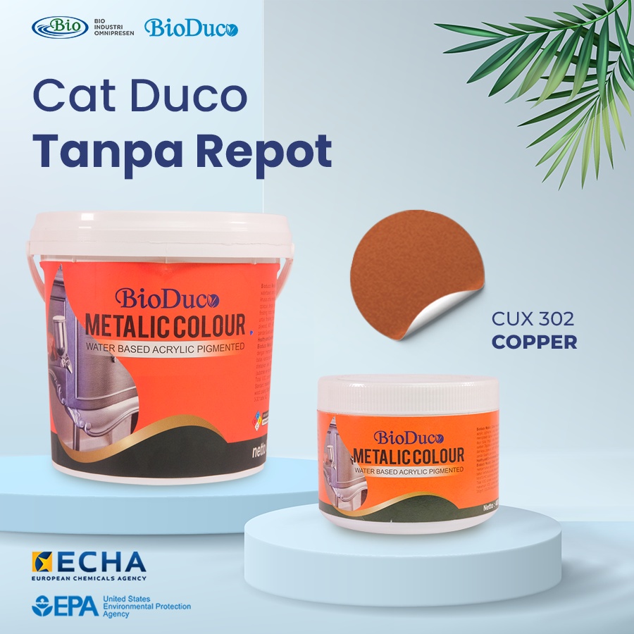 

Bioduco Metalic Colour cat kayu dan berbagai bahan kerajinan yang aman dan ramah lingkungan