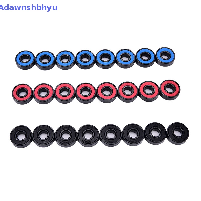 Adhyu 8pcs /set 608RS Skate skateboard steel Terintegrasi spacer Bearings fit8pcs /set 608RS Bantalan Roda Untuk Roller Skate ID