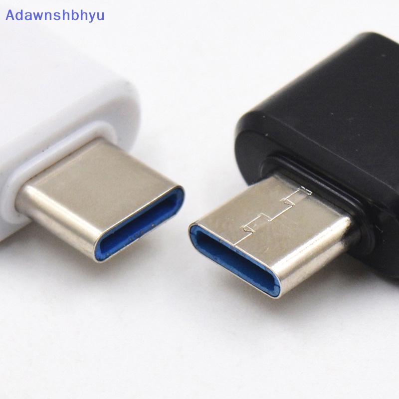 Adhyu 2pcs Adaptor Data Converter OTG USB Tipe C Male To USB 2.0 Female Untuk ID Telepon