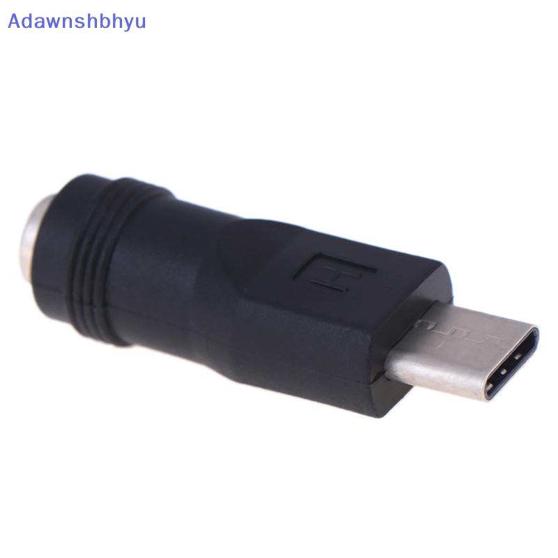 Adhyu 1pcs jack Female 5.5*2.1mm Ke Type-C 3.1 Male Plug 90per180derajat DC Adaptor ID