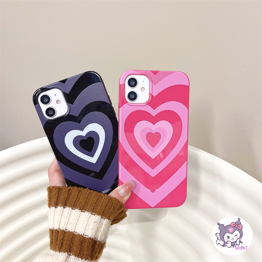 IPHONE Kompatibel Untuk Iphone14 13 12 11 Pro Max SE 2020 X Xr Xs Max8 7 6Plus Permen Casing Cinta Hati Silikon Casing Ponsel Lembut Anti Jatuh Pelindung TPU Cover XJJJJ